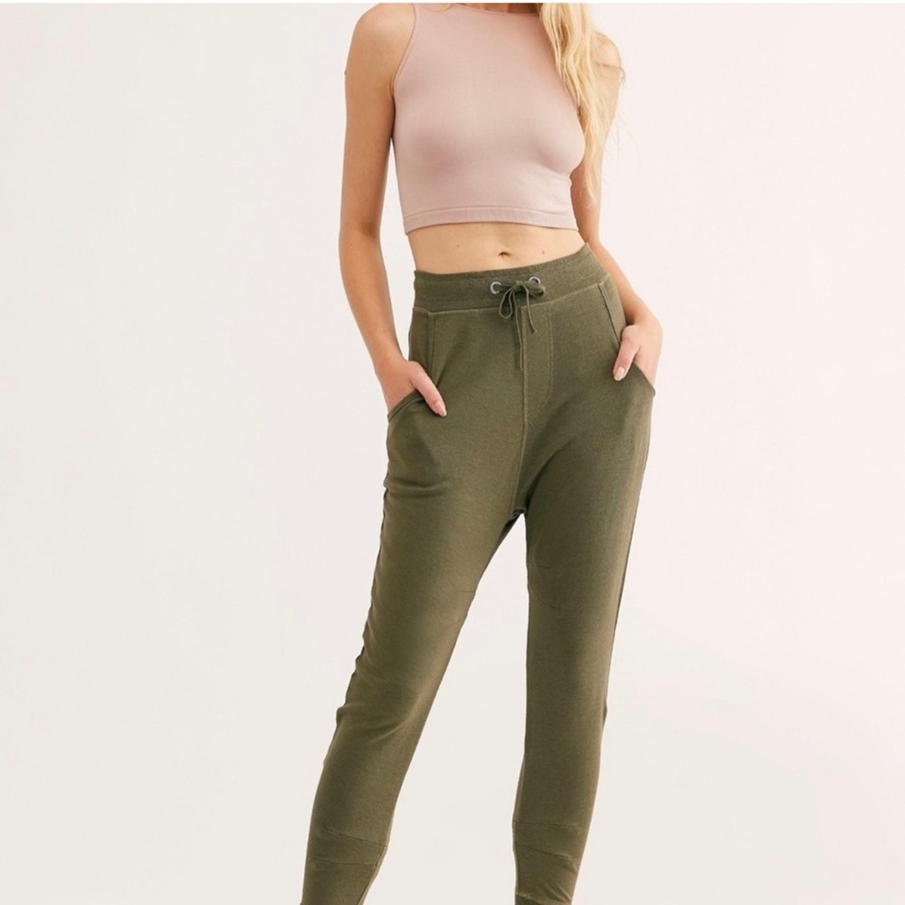 Maverick Olive Green Jogger Pants - Picture 2 of 9